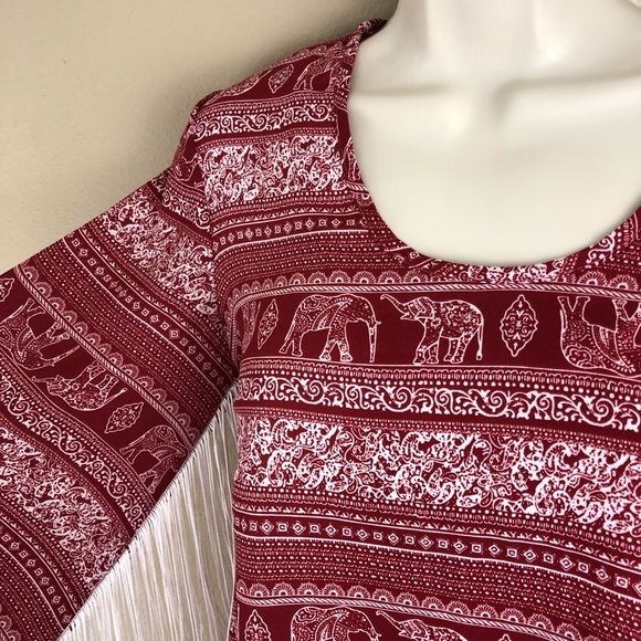 See You Monday Red Fringe Top - Picture 14 of 16